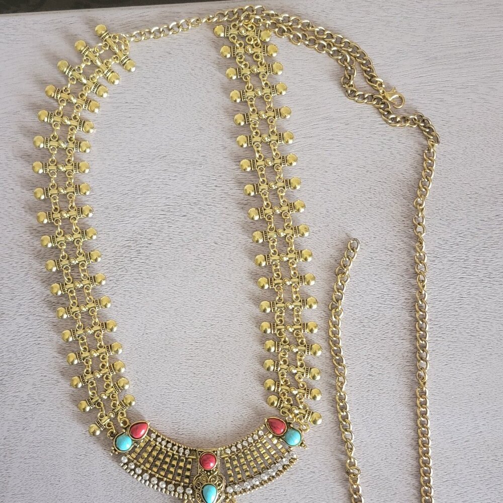 Chunky Gold Tone Boho Belt - Picture 3 of 6